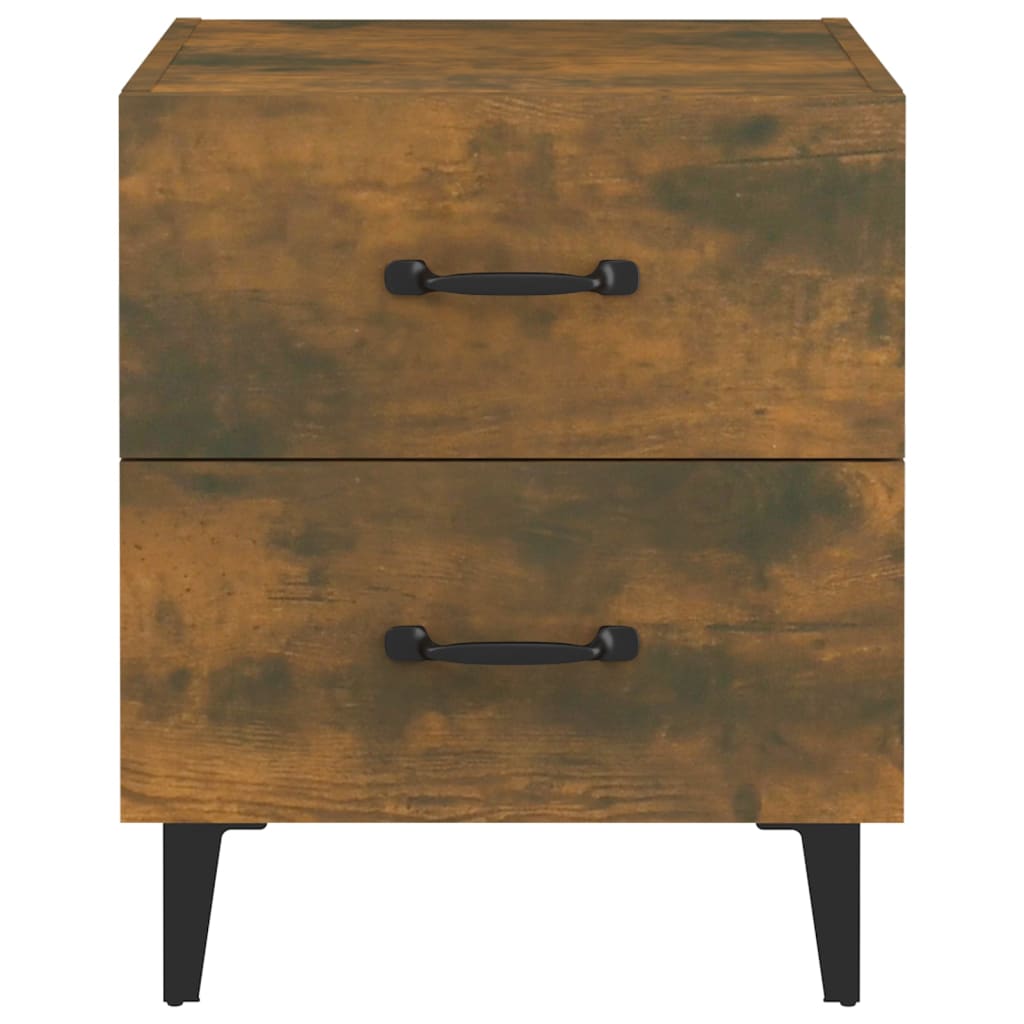 Bedside Cabinets 2 pcs Smoked Oak 40x35x47.5 cm
