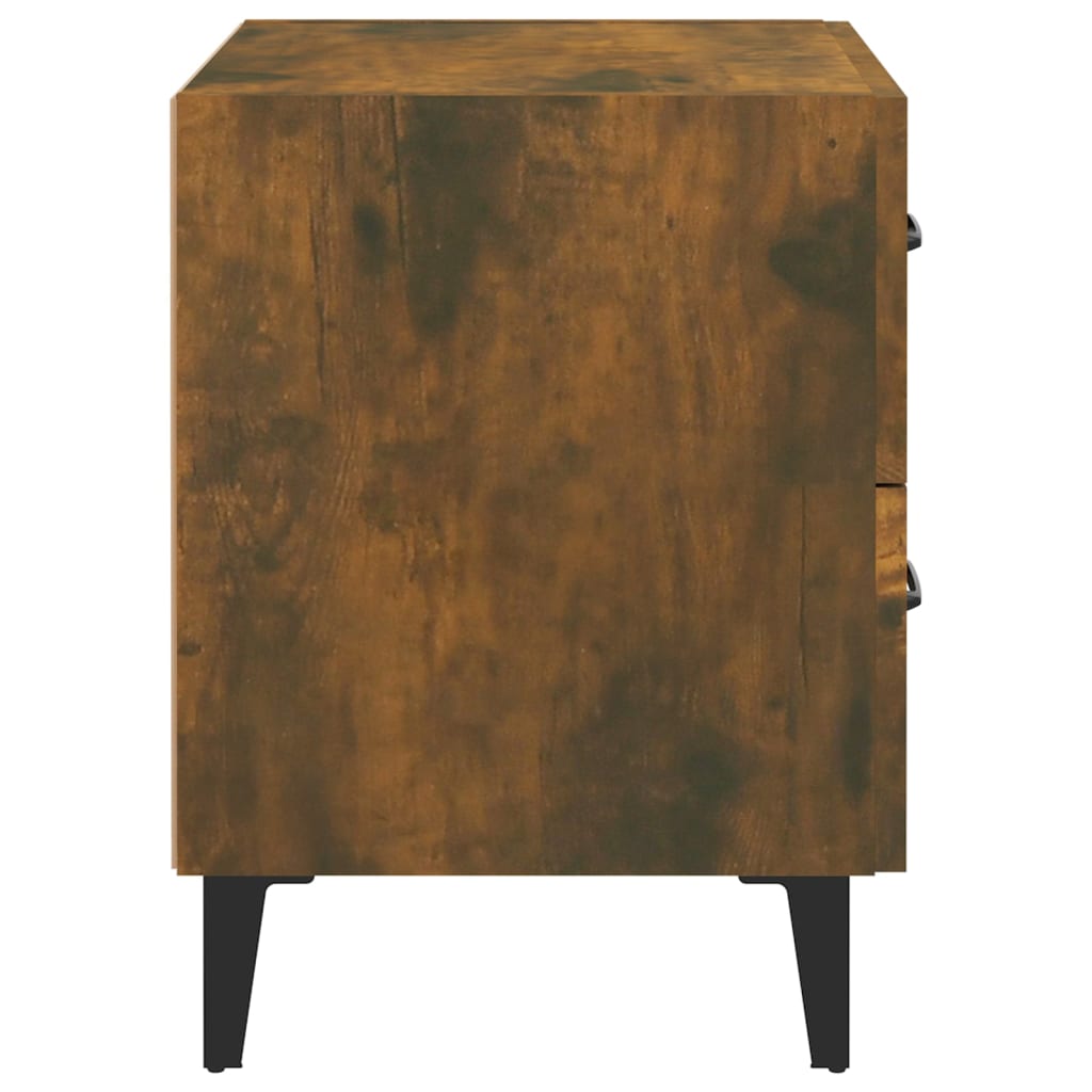 Bedside Cabinets 2 pcs Smoked Oak 40x35x47.5 cm