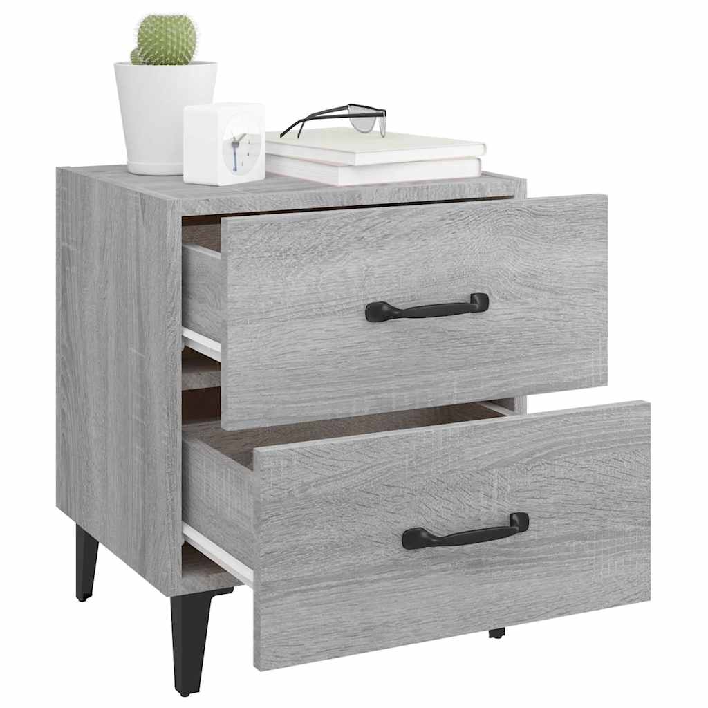 Bedside Cabinet Grey Sonoma 40x35x47,5 cm