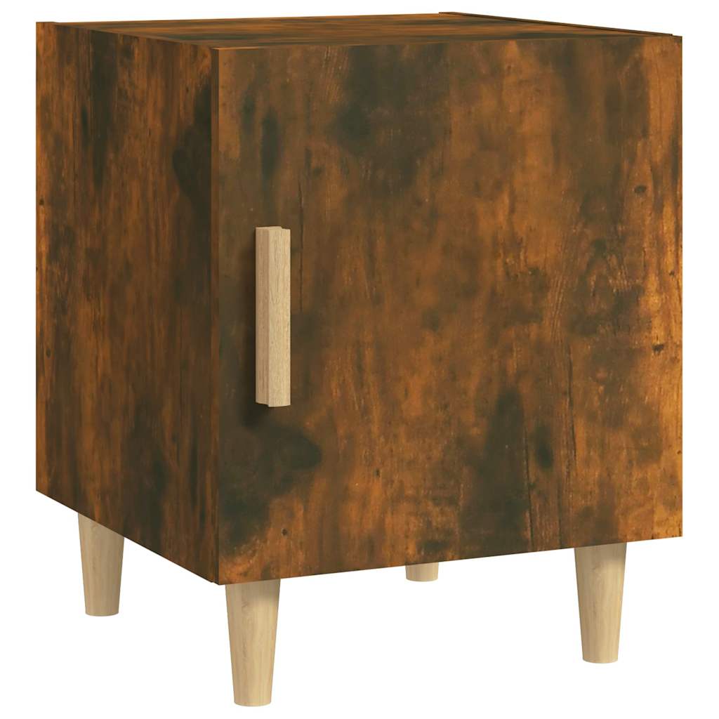 Bedside Cabinets 2 pcs Smoked Oak Engineered Wood