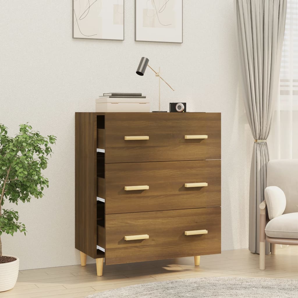 Sideboard Brown Oak 70x34x90 cm Engineered Wood