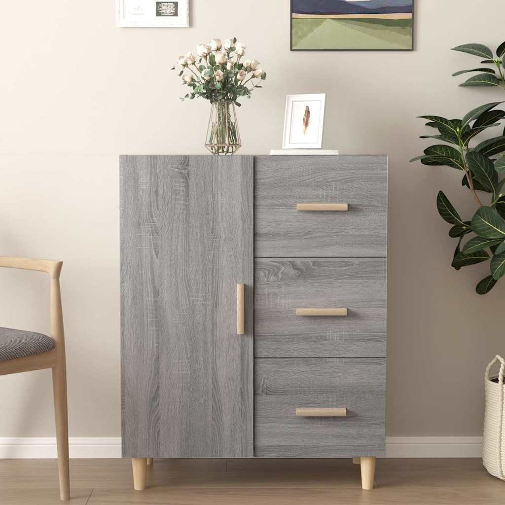 Sideboard Grey Sonoma 69,5x34x90 cm Engineered Wood