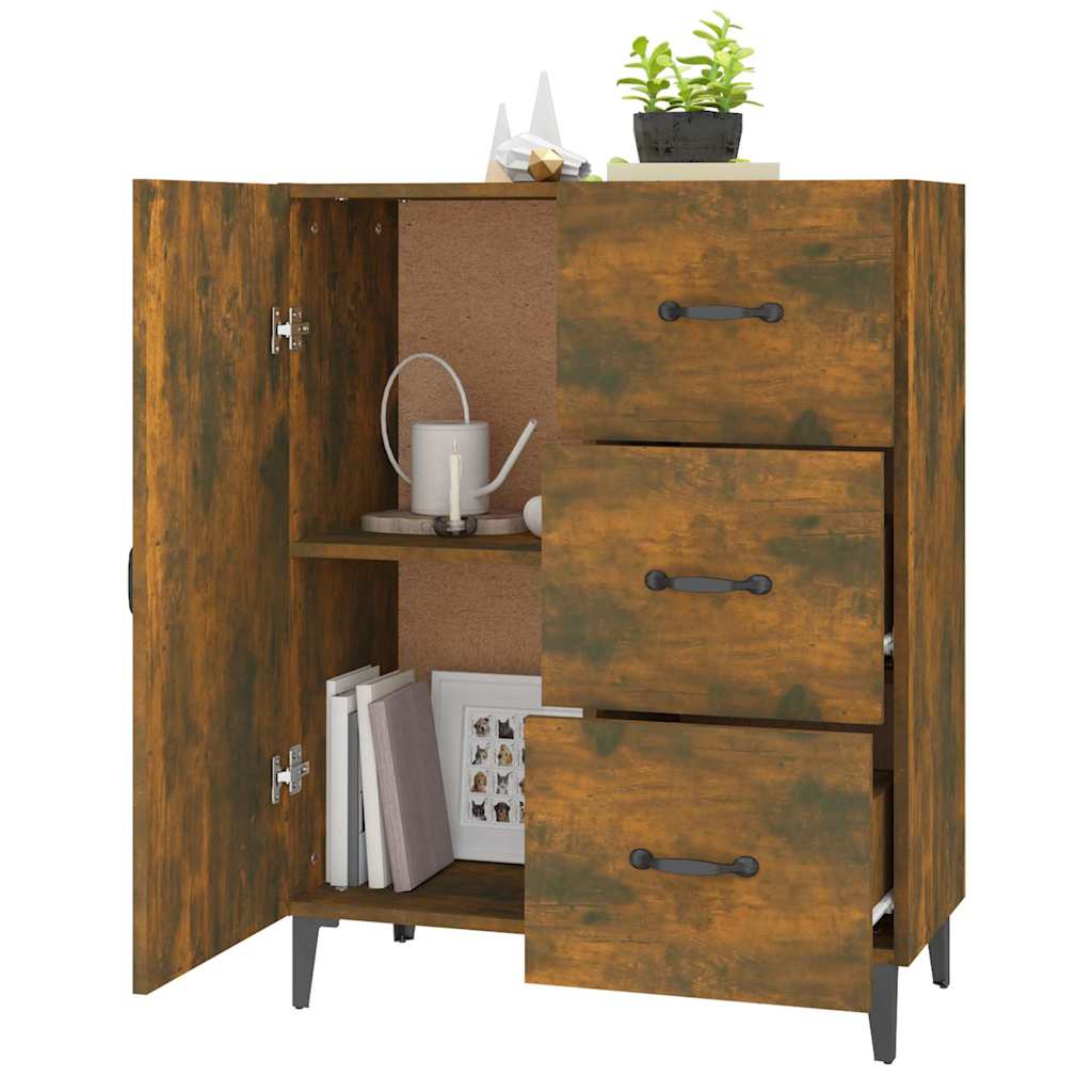 Sideboard Smoked Oak 69,5x34x90 cm Engineered Wood