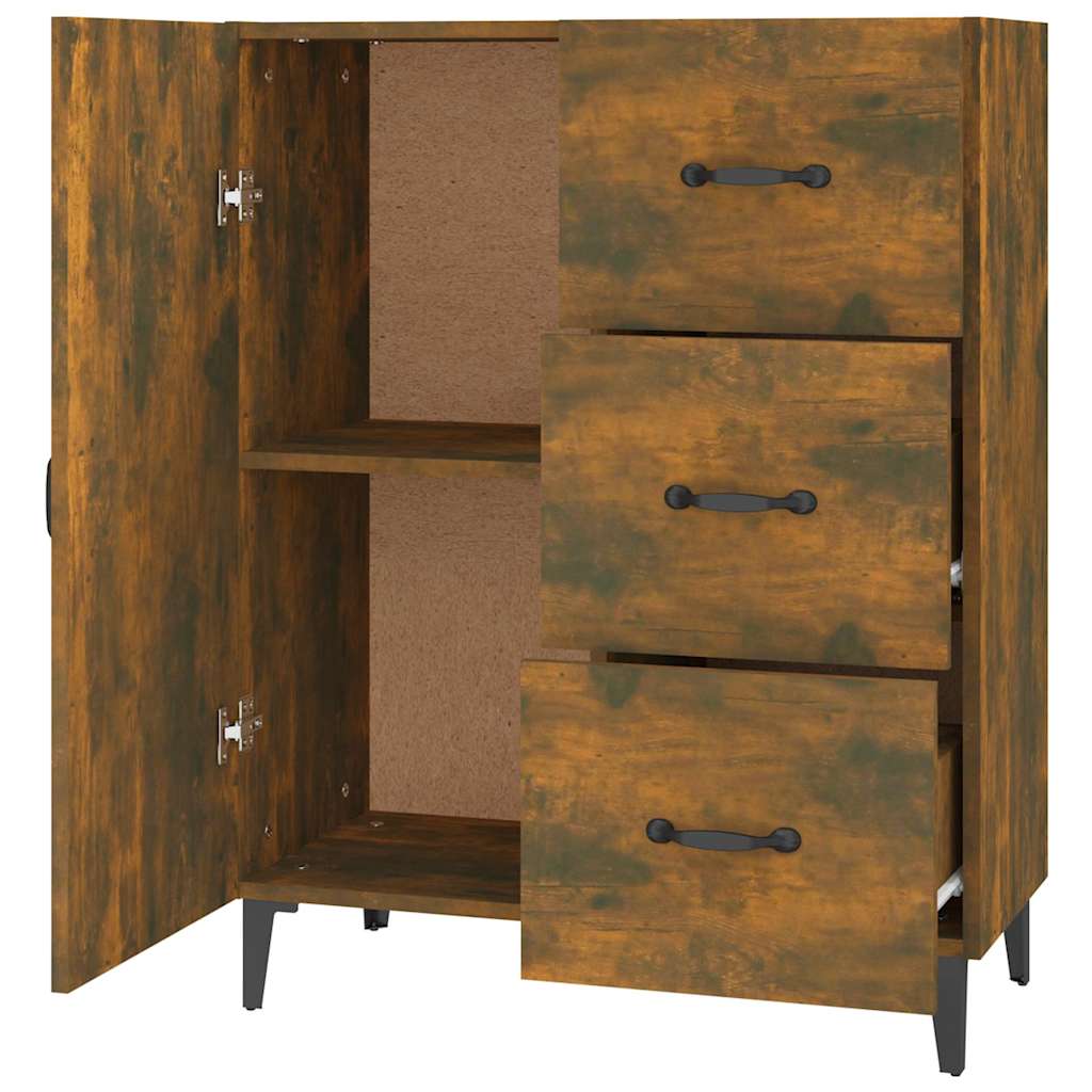 Sideboard Smoked Oak 69,5x34x90 cm Engineered Wood