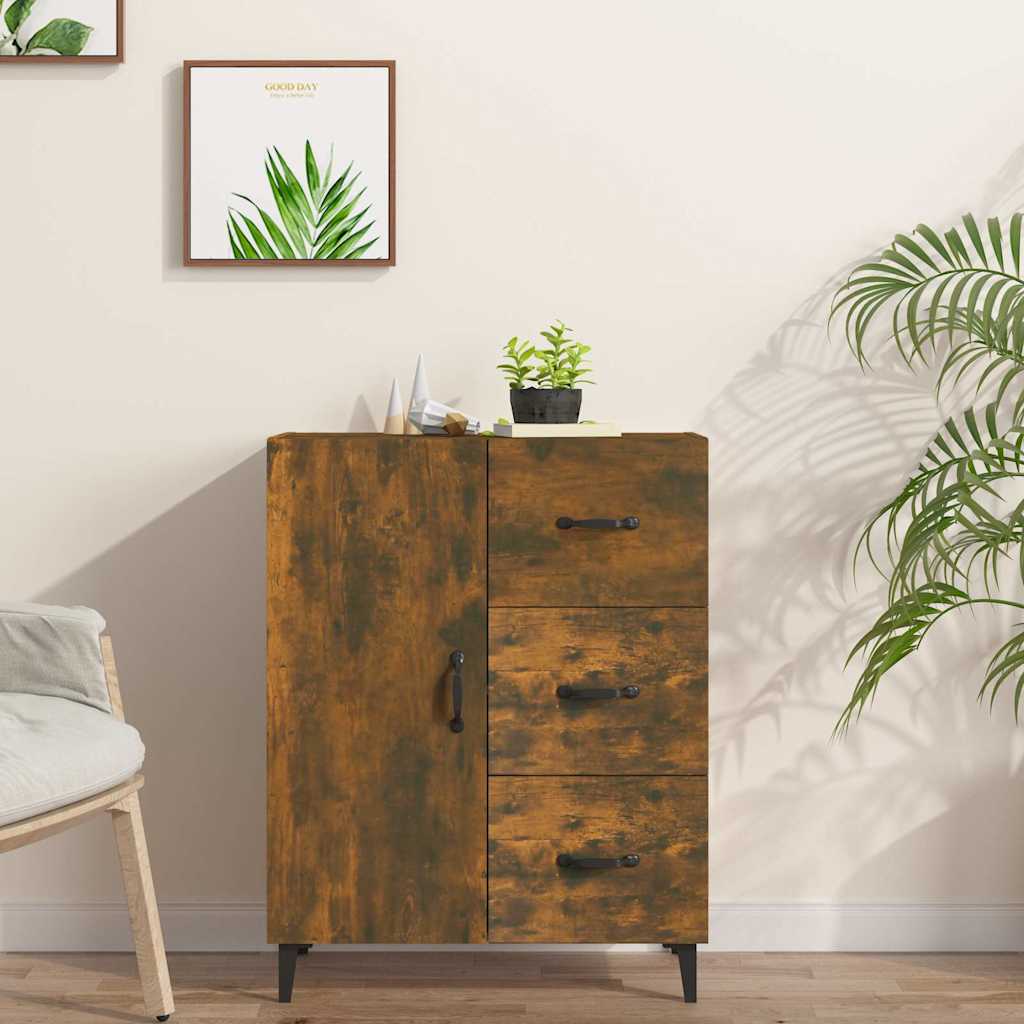 Sideboard Smoked Oak 69,5x34x90 cm Engineered Wood
