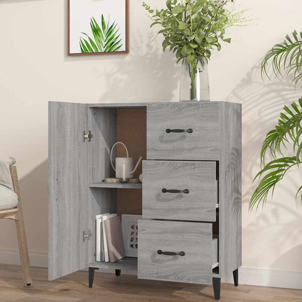 Sideboard Grey Sonoma 69,5x34x90 cm Engineered Wood