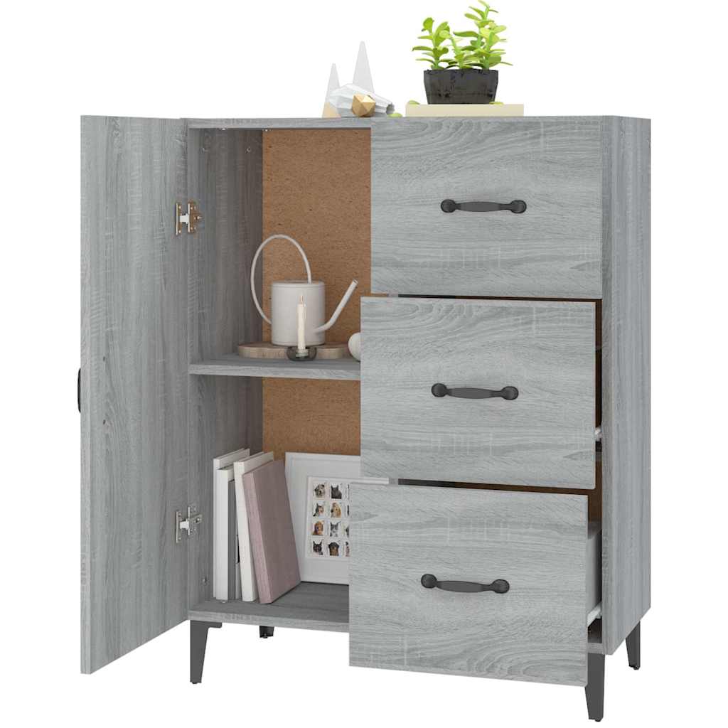 Sideboard Grey Sonoma 69,5x34x90 cm Engineered Wood
