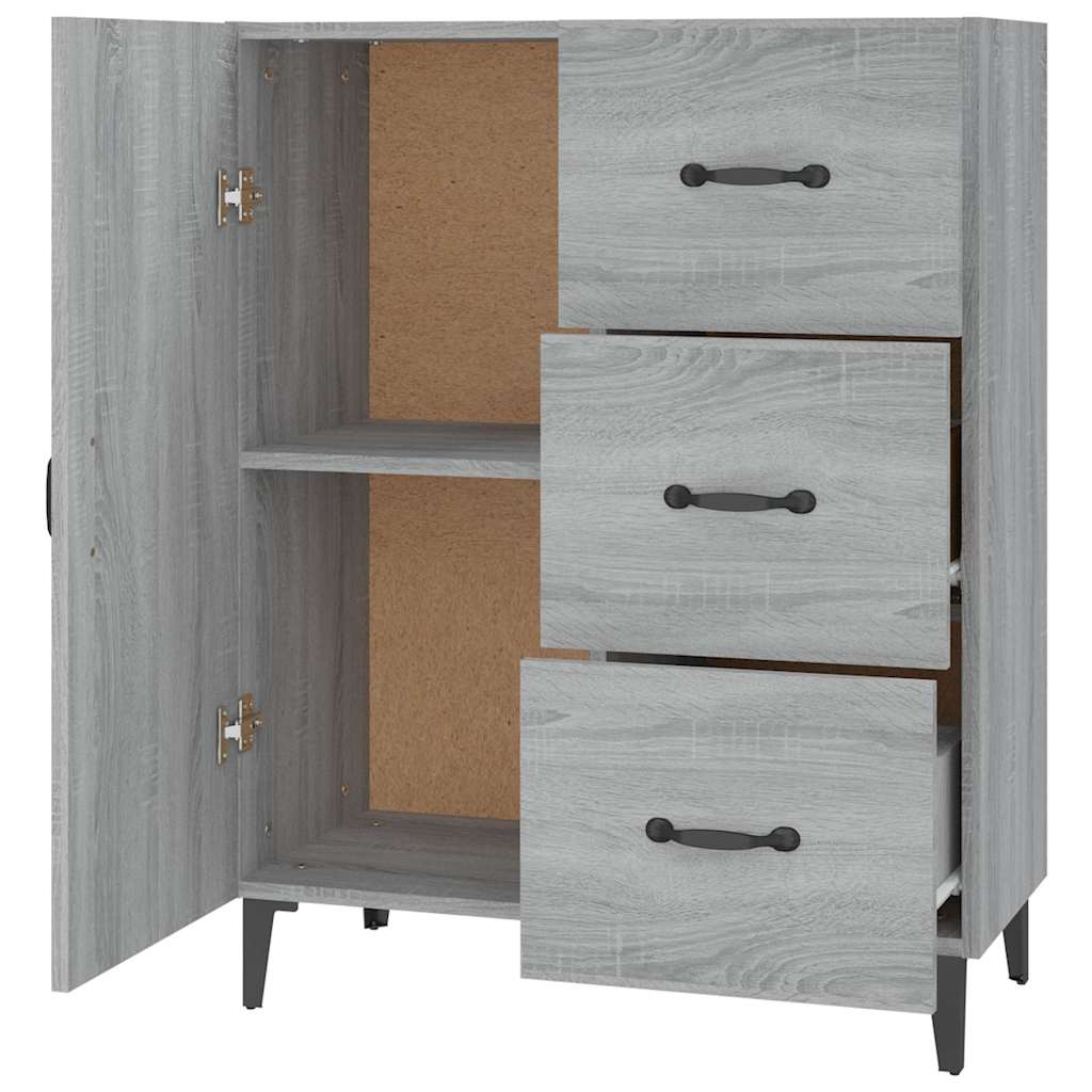 Sideboard Grey Sonoma 69,5x34x90 cm Engineered Wood
