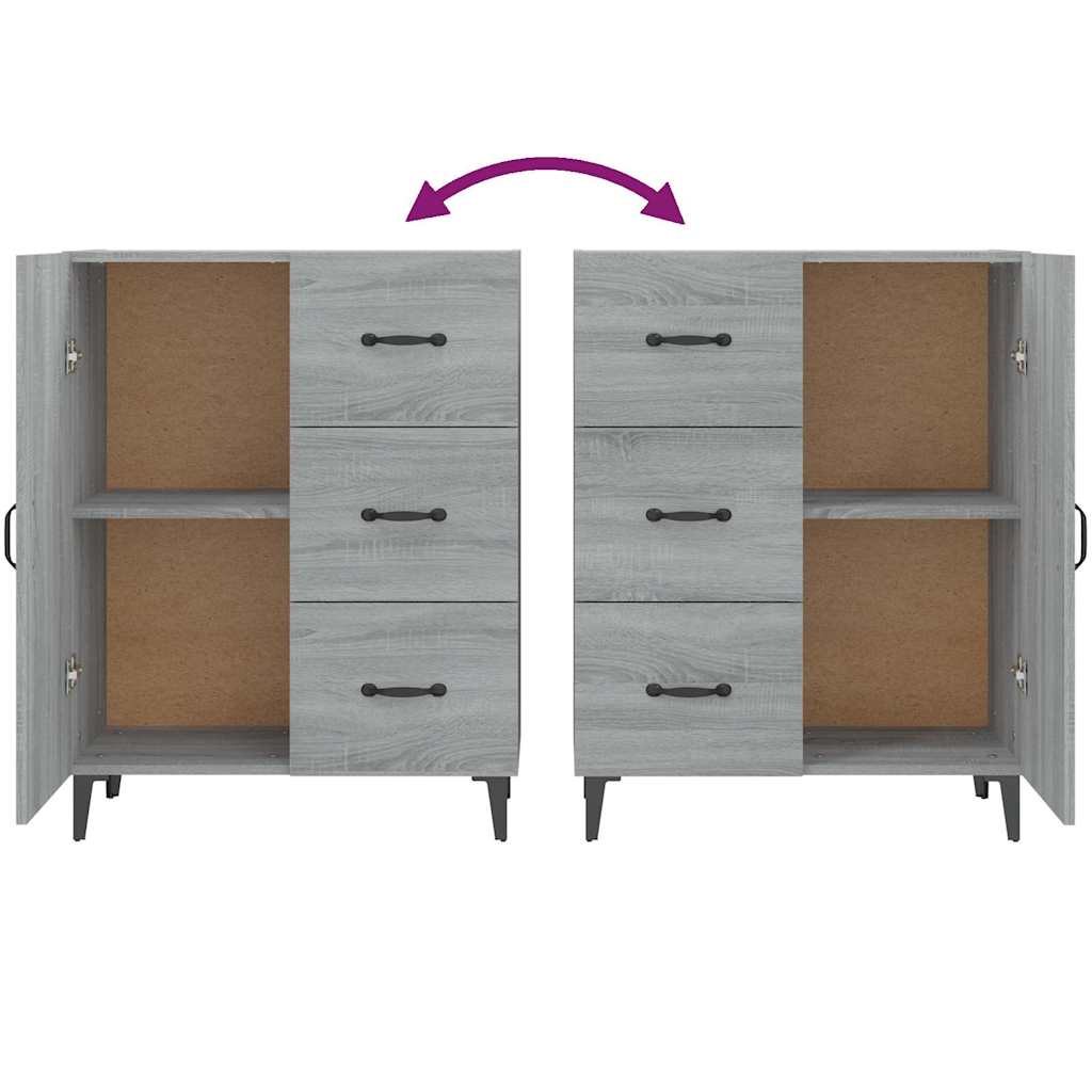 Sideboard Grey Sonoma 69,5x34x90 cm Engineered Wood