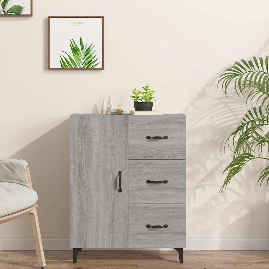 Sideboard Grey Sonoma 69,5x34x90 cm Engineered Wood