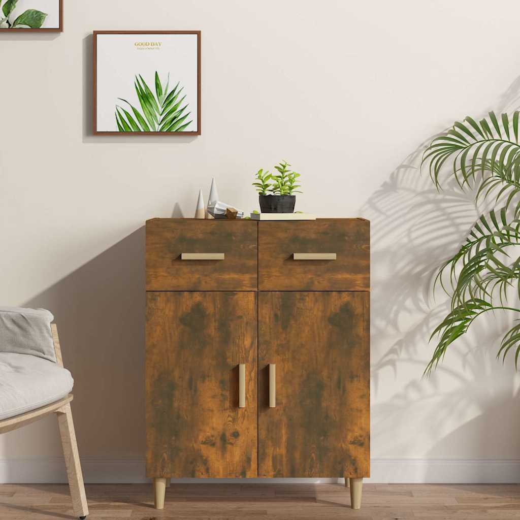 Sideboard Smoked Oak 69.5x34x90 cm Engineered Wood