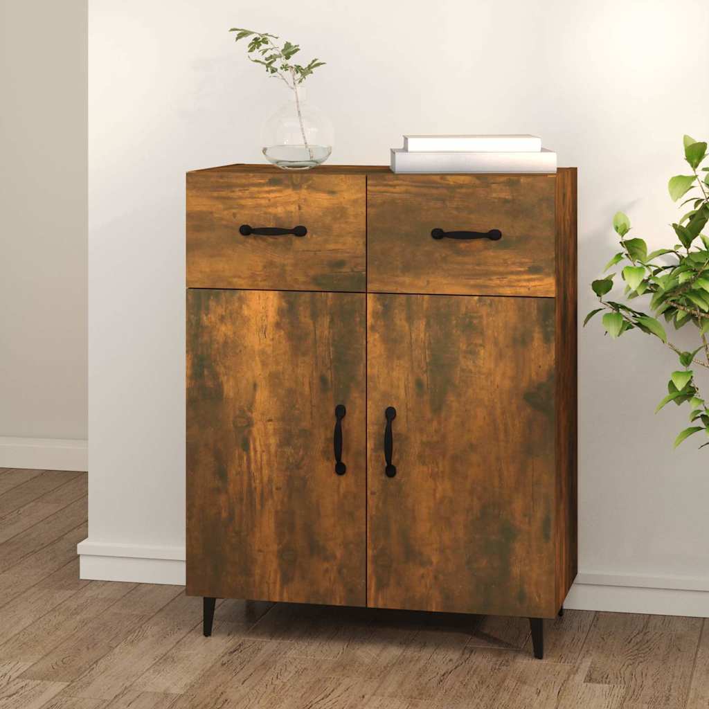 Sideboard Smoked Oak 69,5x34x90 cm Engineered Wood