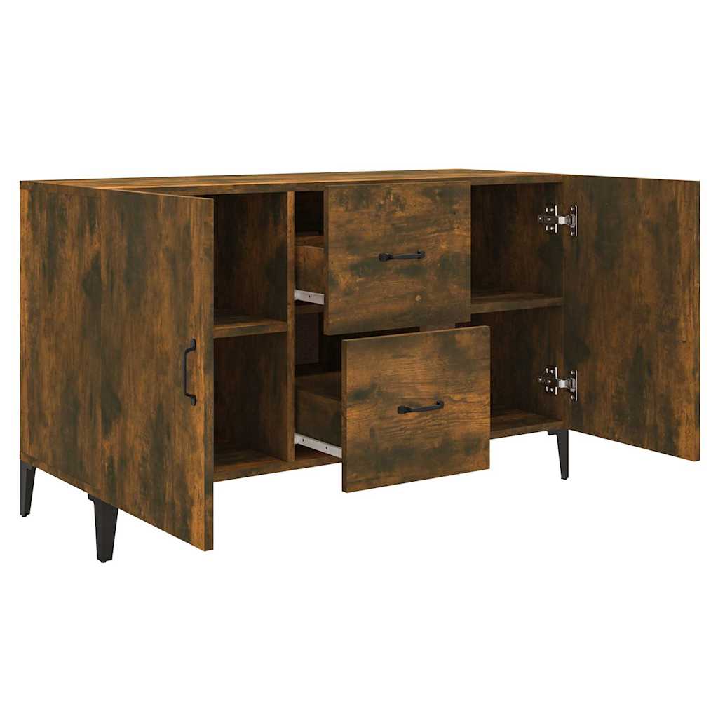 Sideboard Smoked Oak 100x36x60 cm Engineered Wood