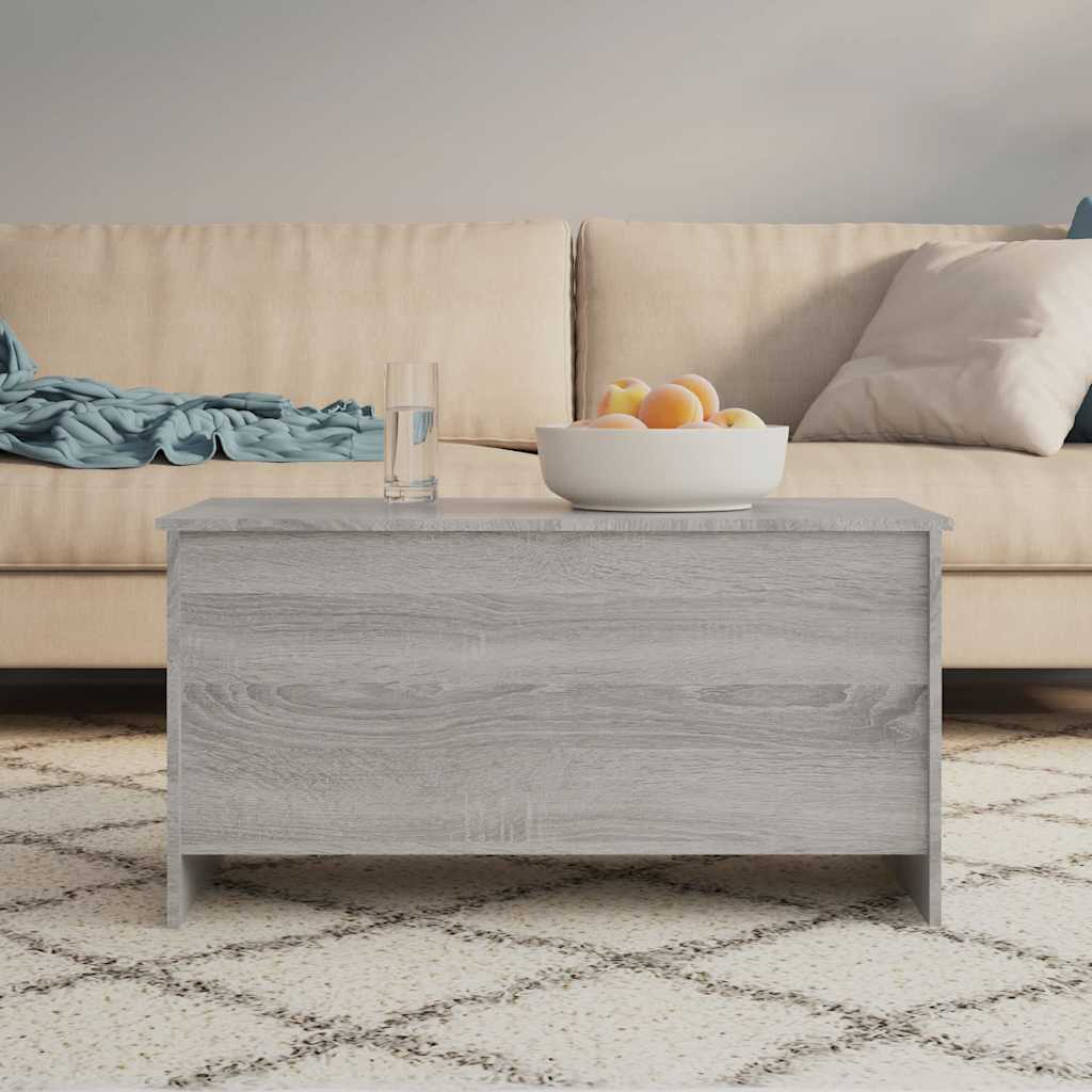 Coffee Table Grey Sonoma 102x55,5x52,5 cm Engineered Wood