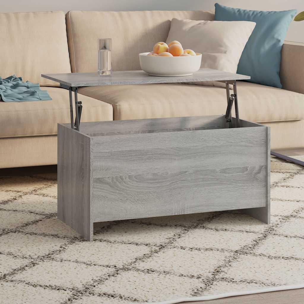 Coffee Table Grey Sonoma 102x55,5x52,5 cm Engineered Wood