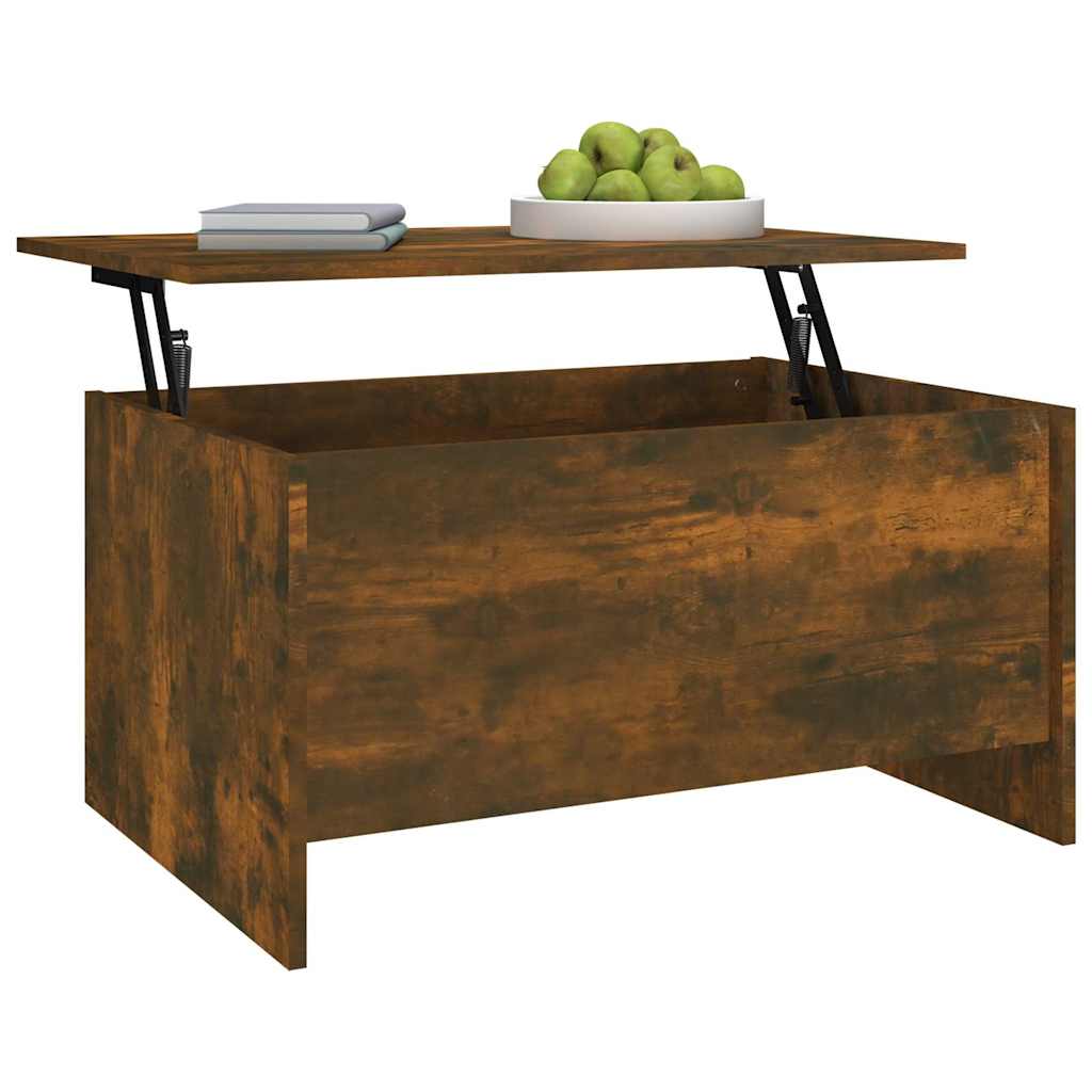 Coffee Table Smoked Oak 80x55,5x41,5 cm Engineered Wood