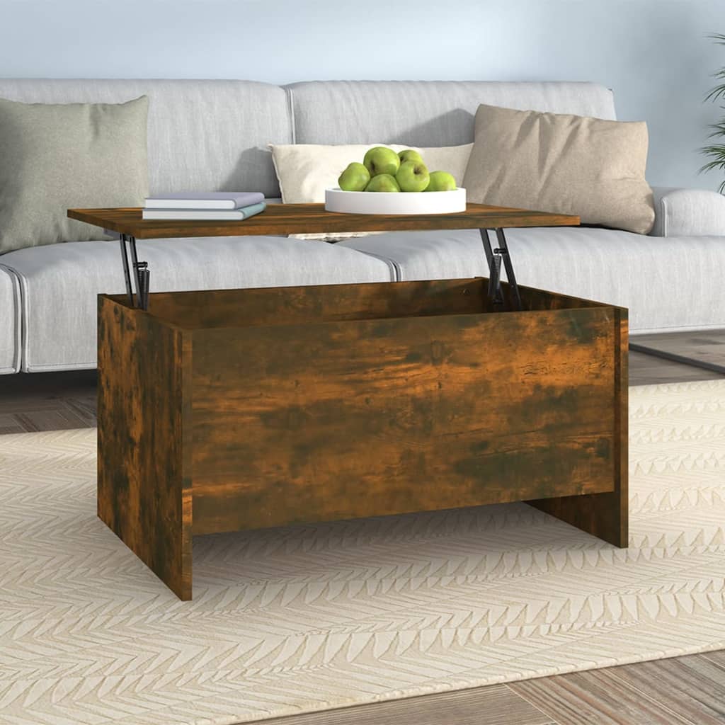 Coffee Table Smoked Oak 80x55,5x41,5 cm Engineered Wood