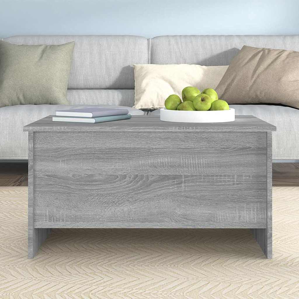 Coffee Table Grey Sonoma 80x55,5x41,5 cm Engineered Wood