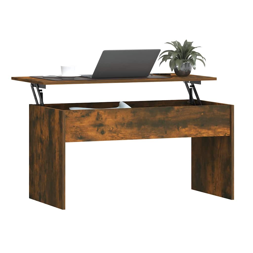 Coffee Table Smoked Oak 102x50,5x52,5 cm Engineered Wood