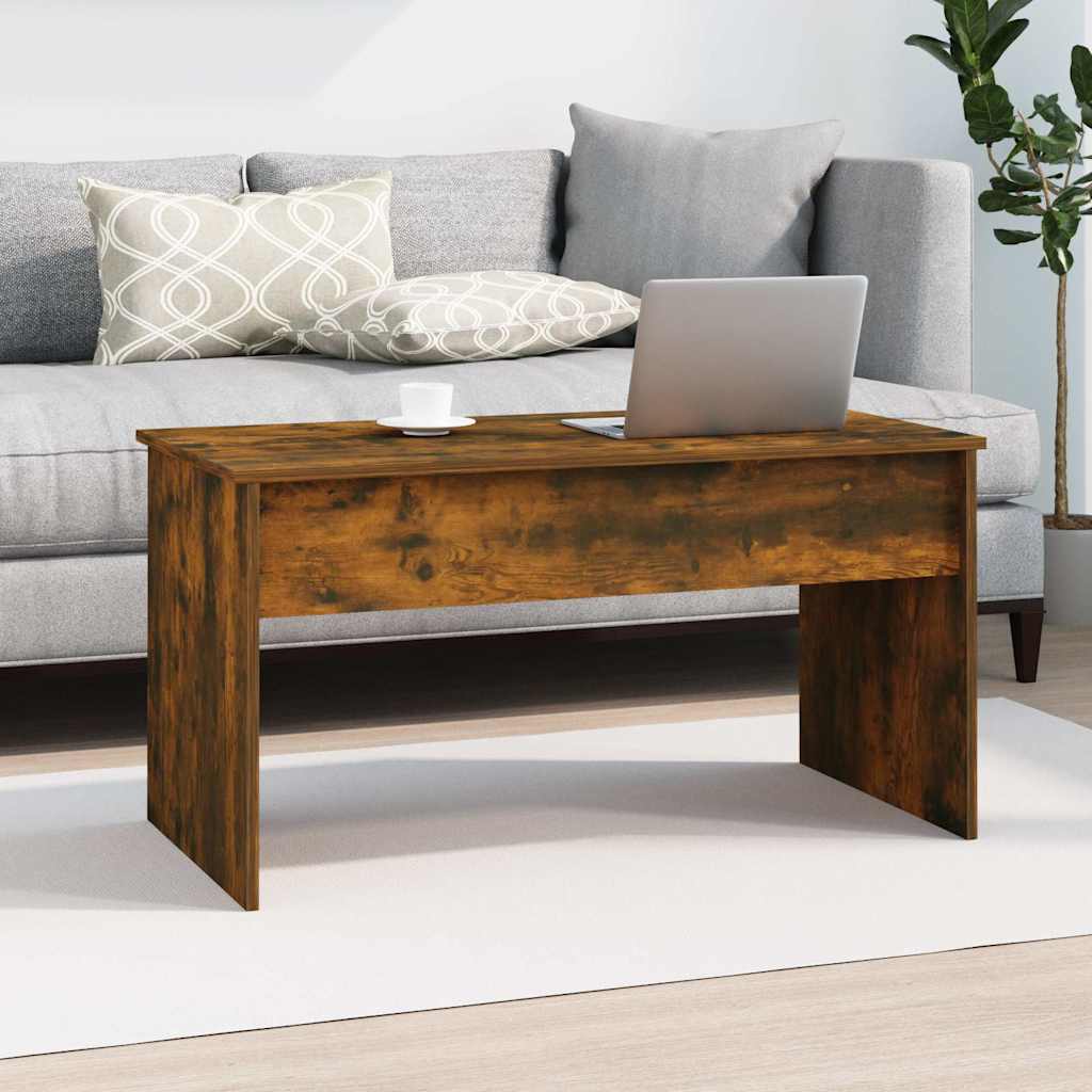 Coffee Table Smoked Oak 102x50,5x52,5 cm Engineered Wood