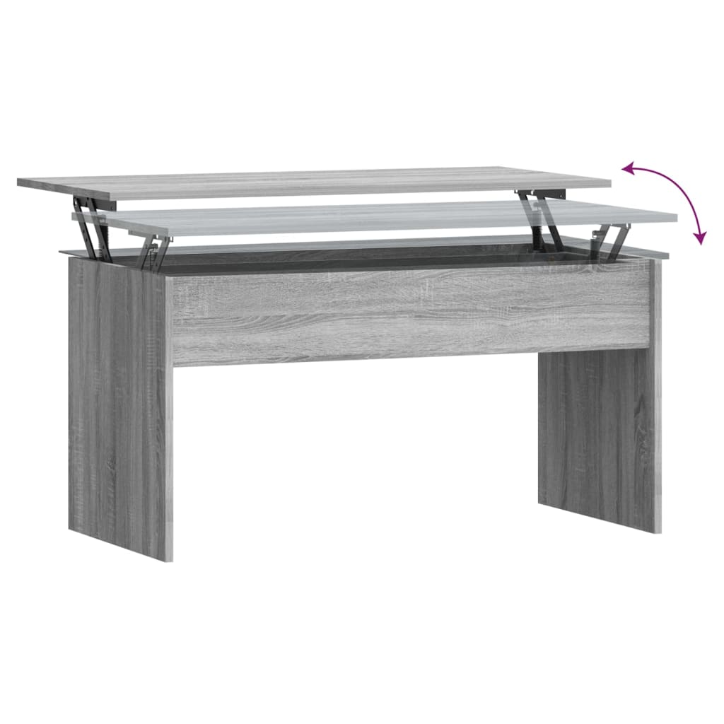 Coffee Table Grey Sonoma 102x50,5x52,5 cm Engineered Wood