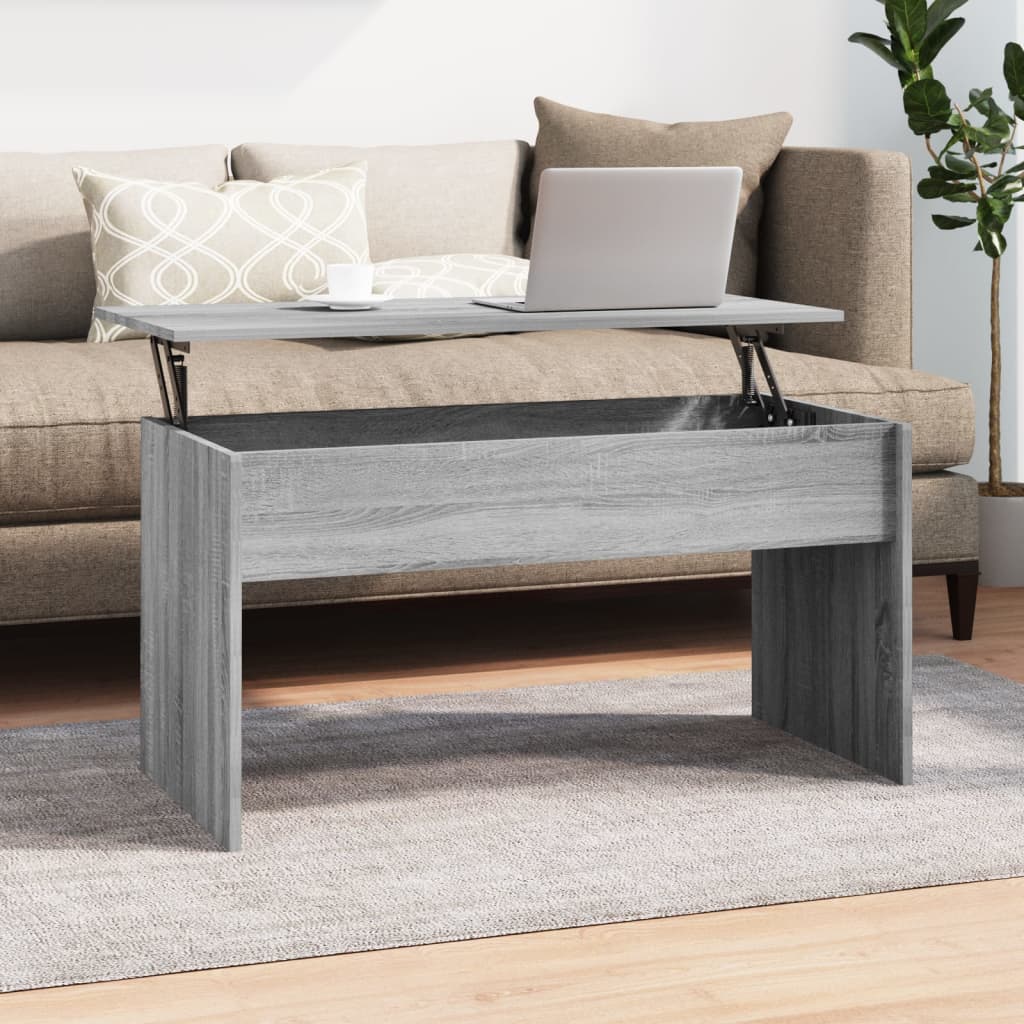 Coffee Table Grey Sonoma 102x50,5x52,5 cm Engineered Wood
