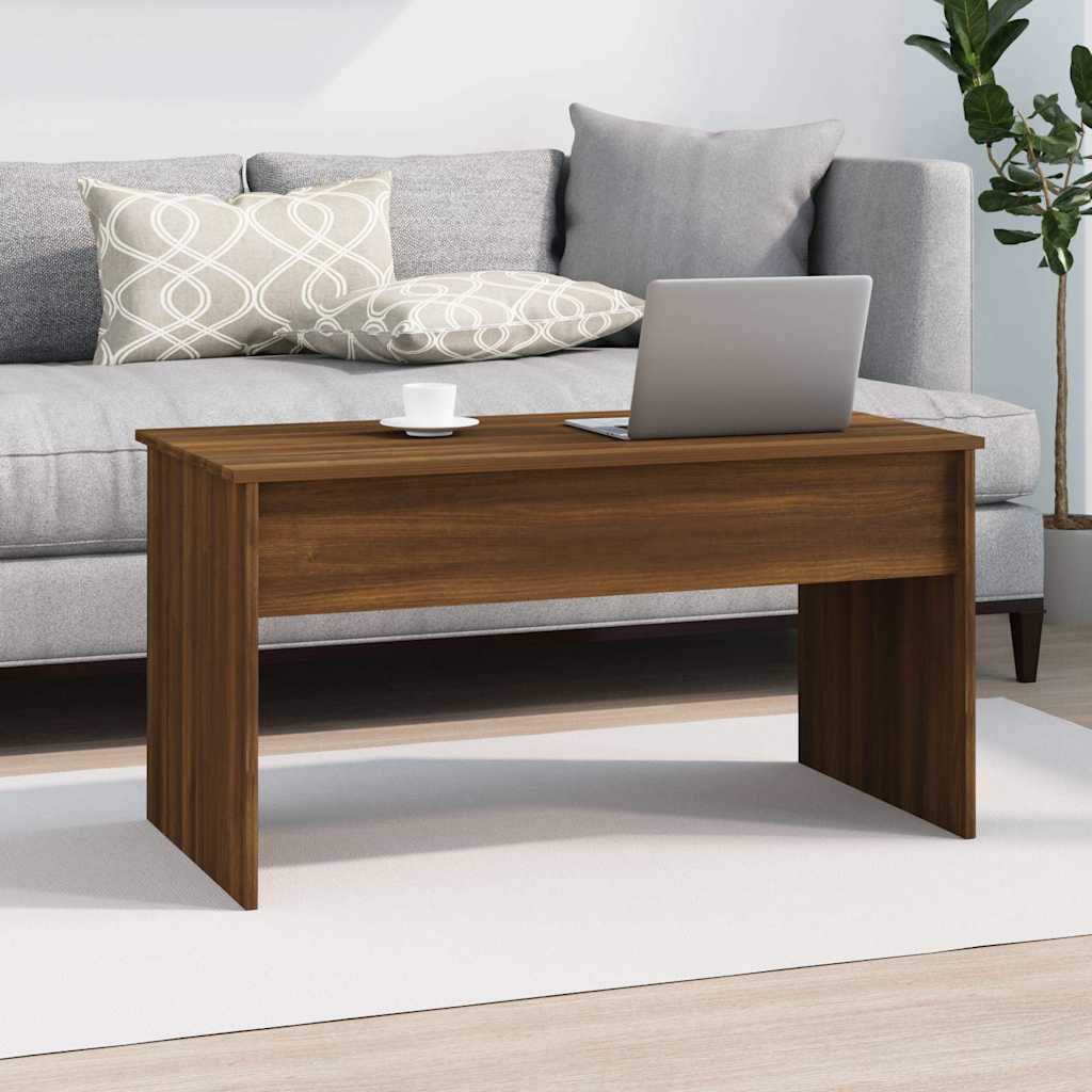 Coffee Table Brown Oak 102x50,5x52,5 cm Engineered Wood