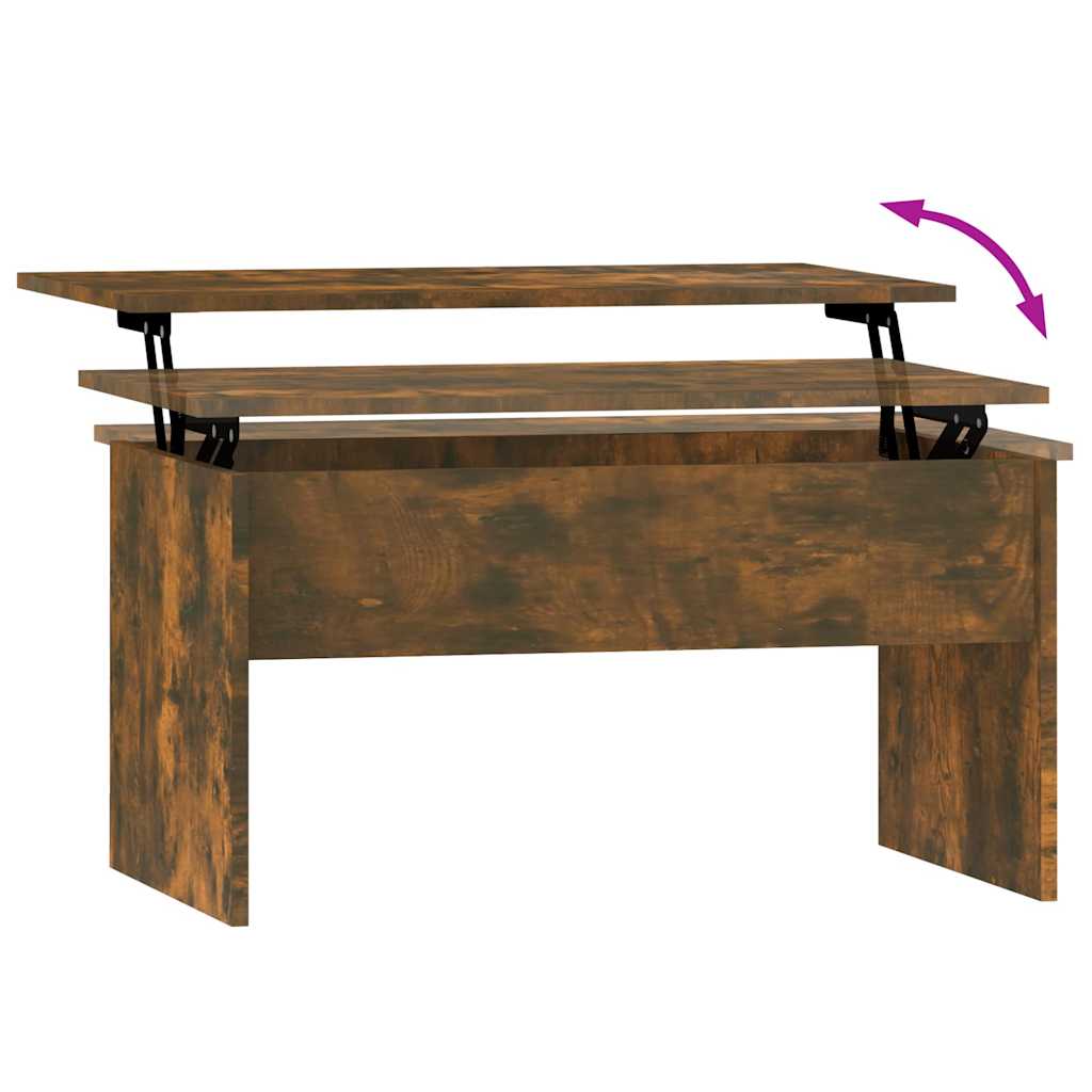 Coffee Table Smoked Oak 80x50,5x41,5 cm Engineered Wood