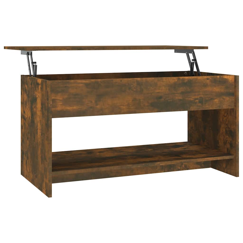 Coffee Table Smoked Oak 102x50x52,5 cm Engineered Wood