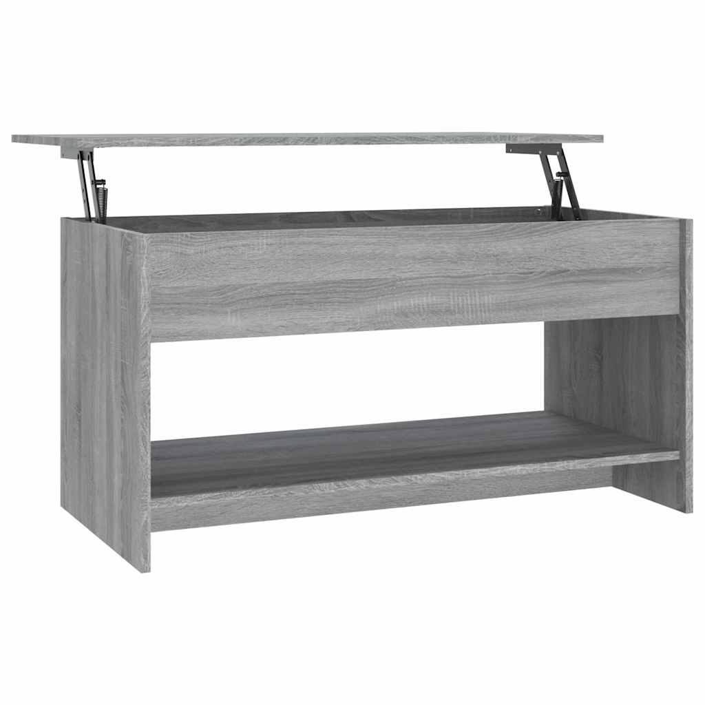 Coffee Table Grey Sonoma 102x50x52,5 cm Engineered Wood