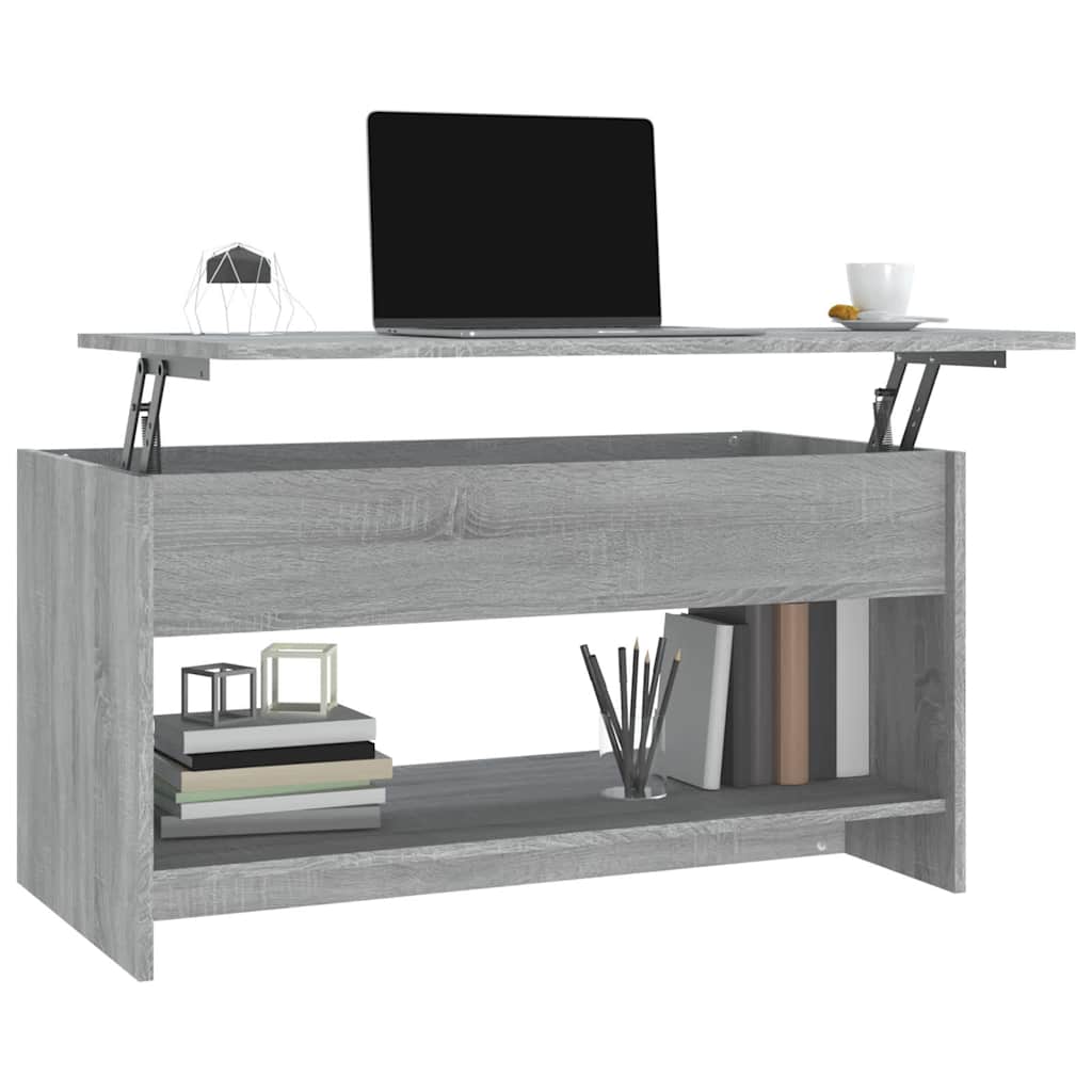 Coffee Table Grey Sonoma 102x50x52,5 cm Engineered Wood