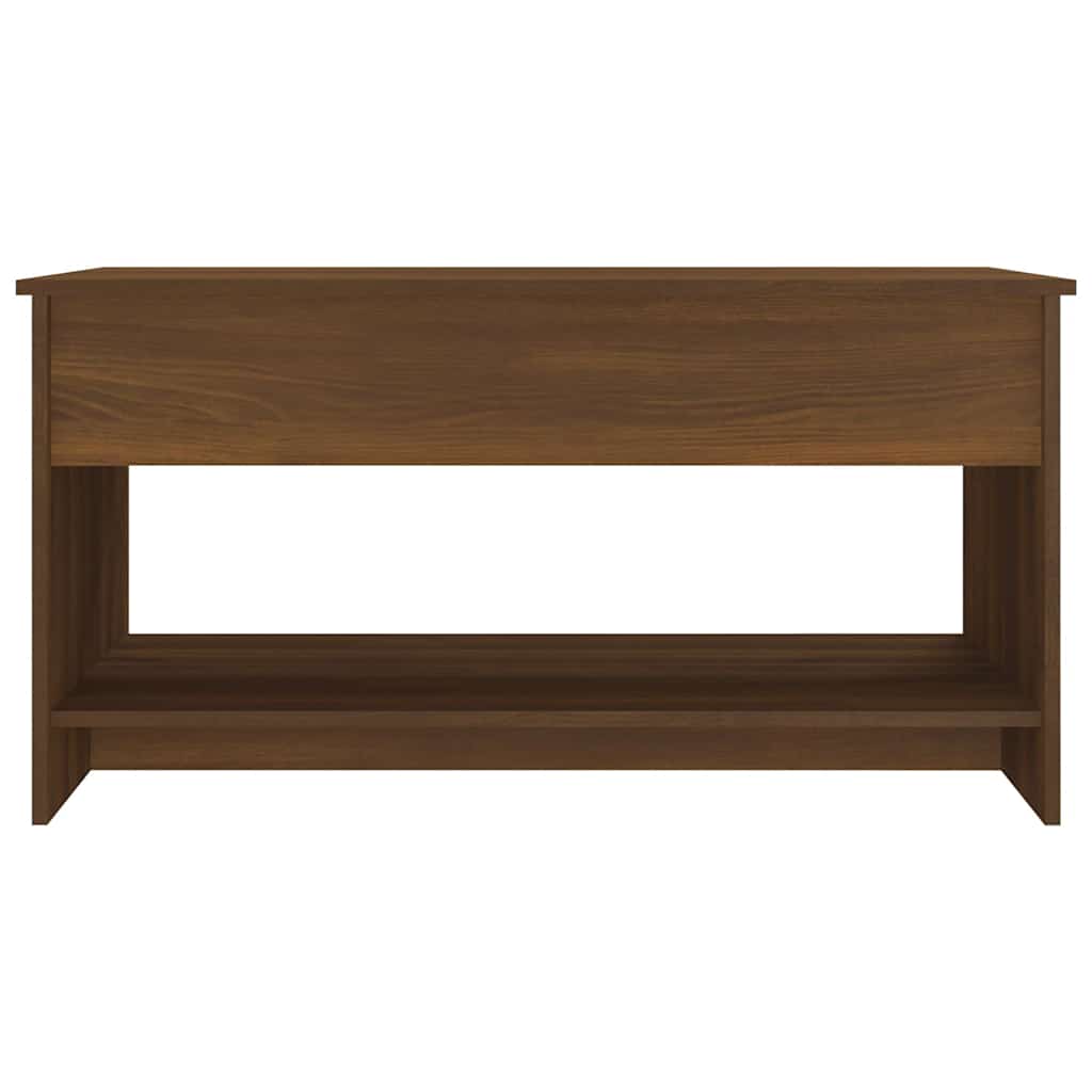 Coffee Table Brown Oak 102x50x52,5 cm Engineered Wood
