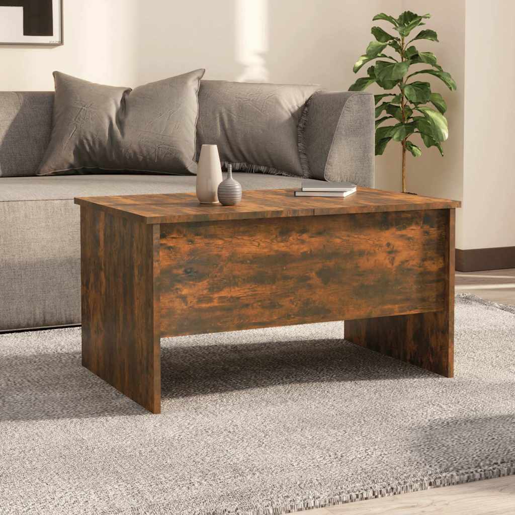 Coffee Table Smoked Oak 80x50x42,5 cm Engineered Wood