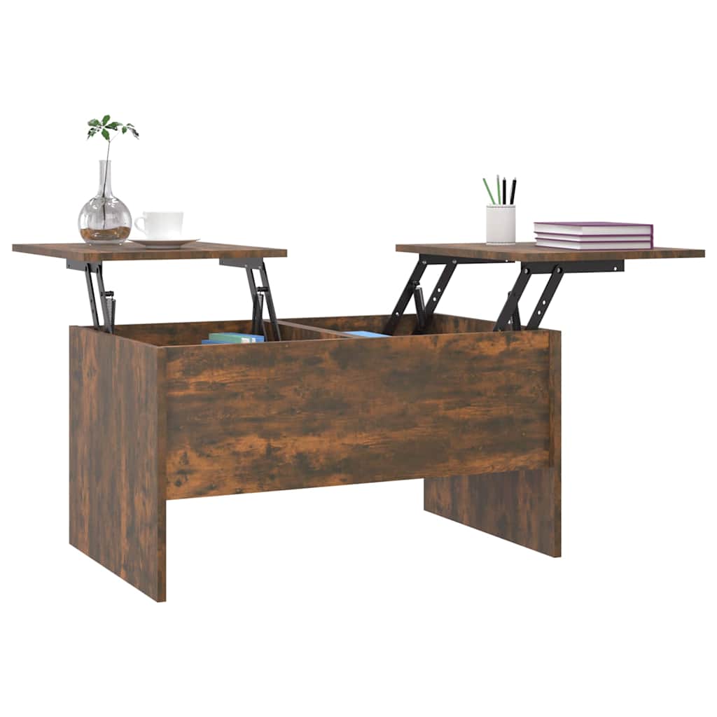 Coffee Table Smoked Oak 80x50x42,5 cm Engineered Wood