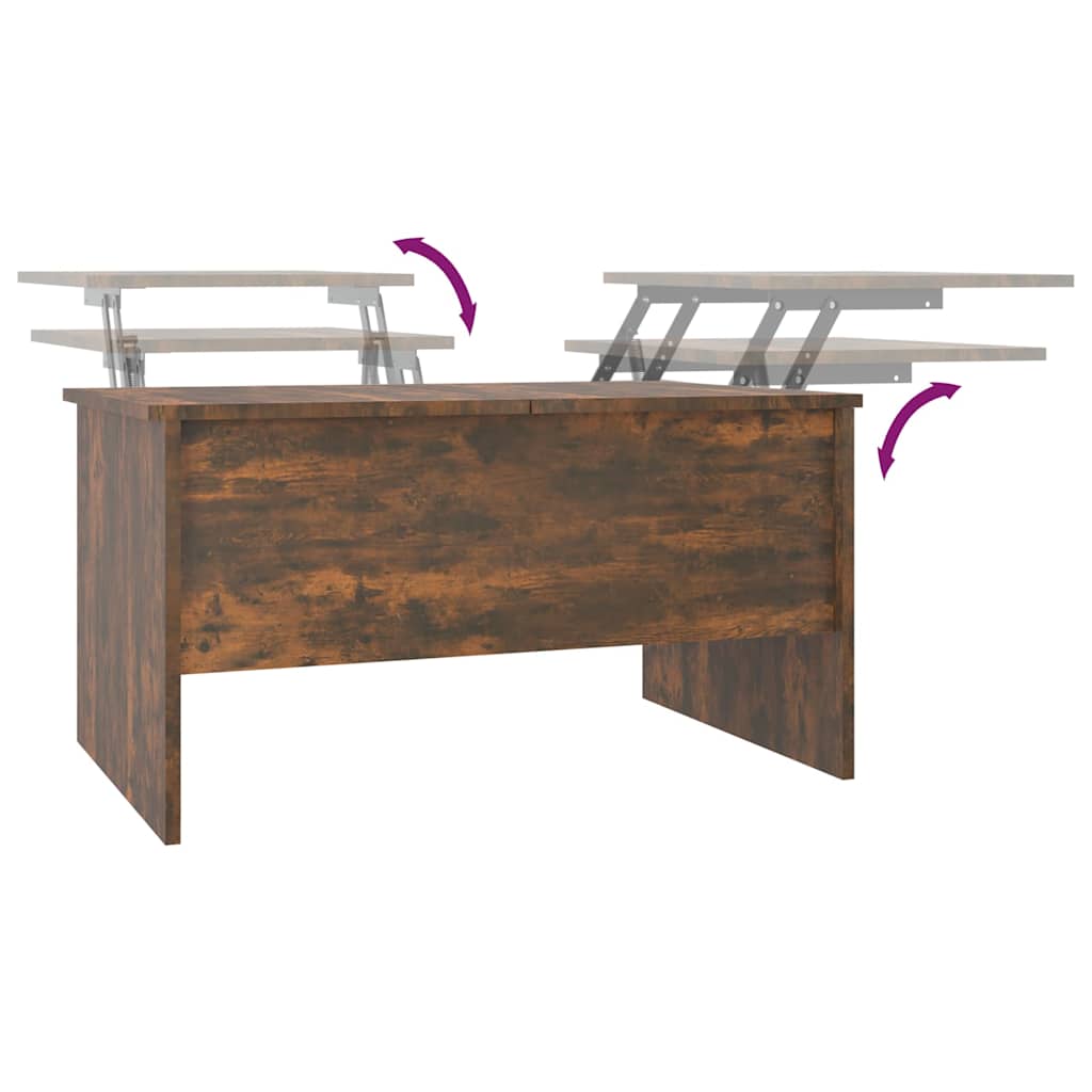 Coffee Table Smoked Oak 80x50x42,5 cm Engineered Wood