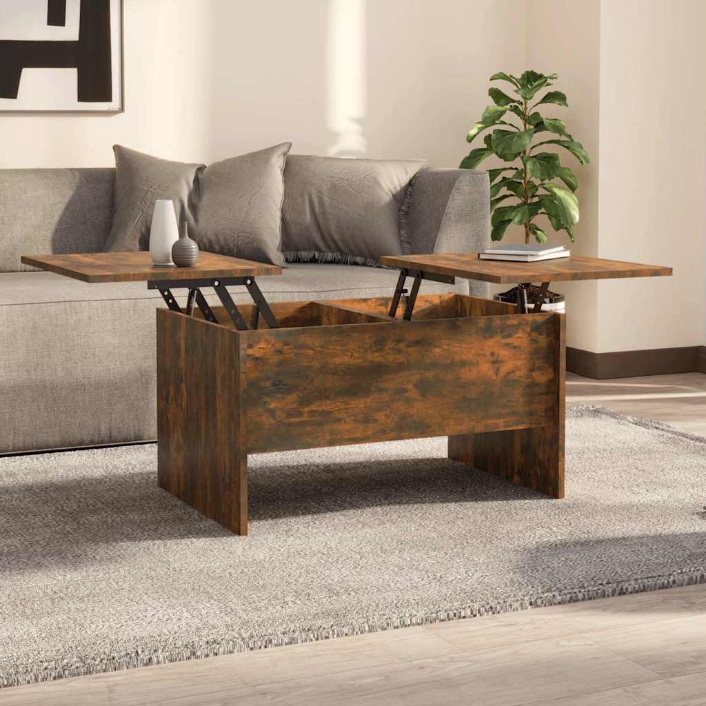 Coffee Table Smoked Oak 80x50x42,5 cm Engineered Wood