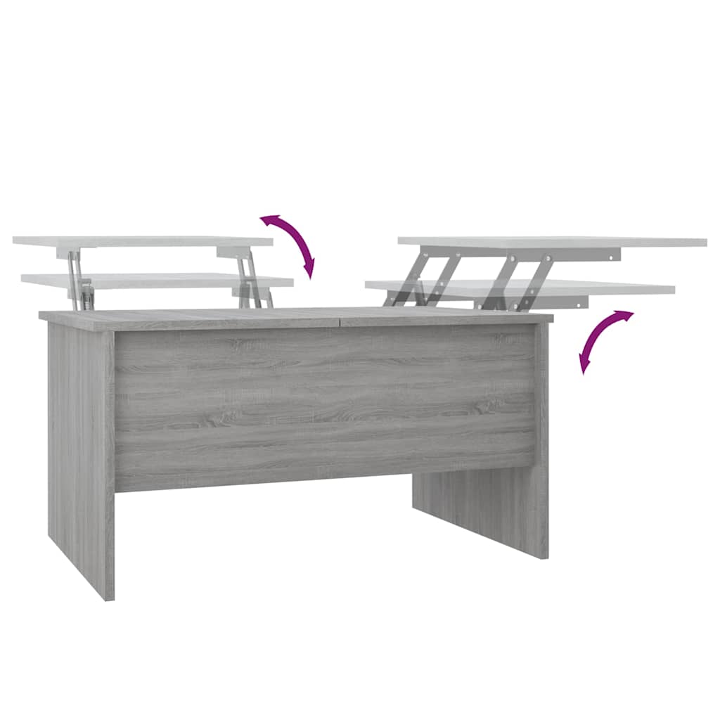 Coffee Table Grey Sonoma 80x50x42,5 cm Engineered Wood