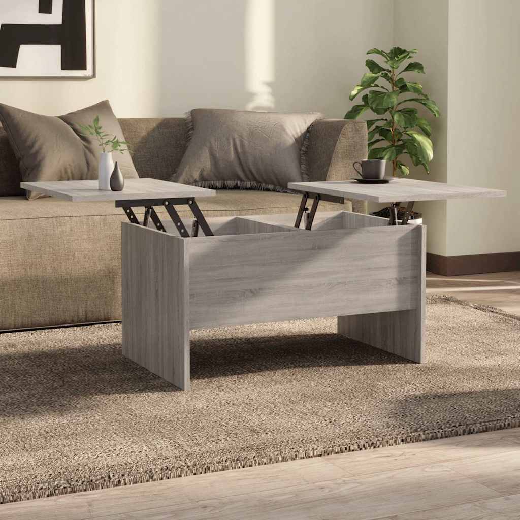 Coffee Table Grey Sonoma 80x50x42,5 cm Engineered Wood