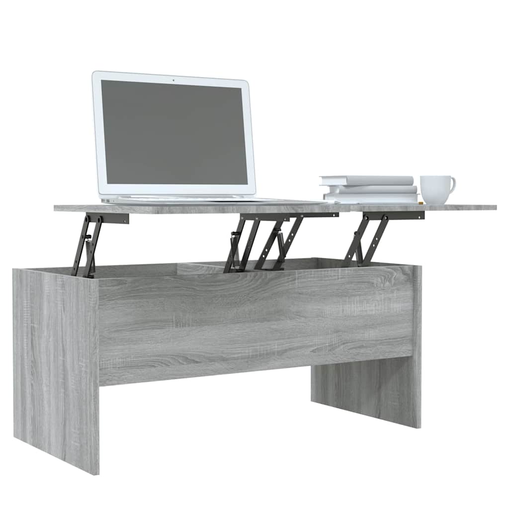 Coffee Table Grey Sonoma 102x50,5x46,5 cm Engineered Wood