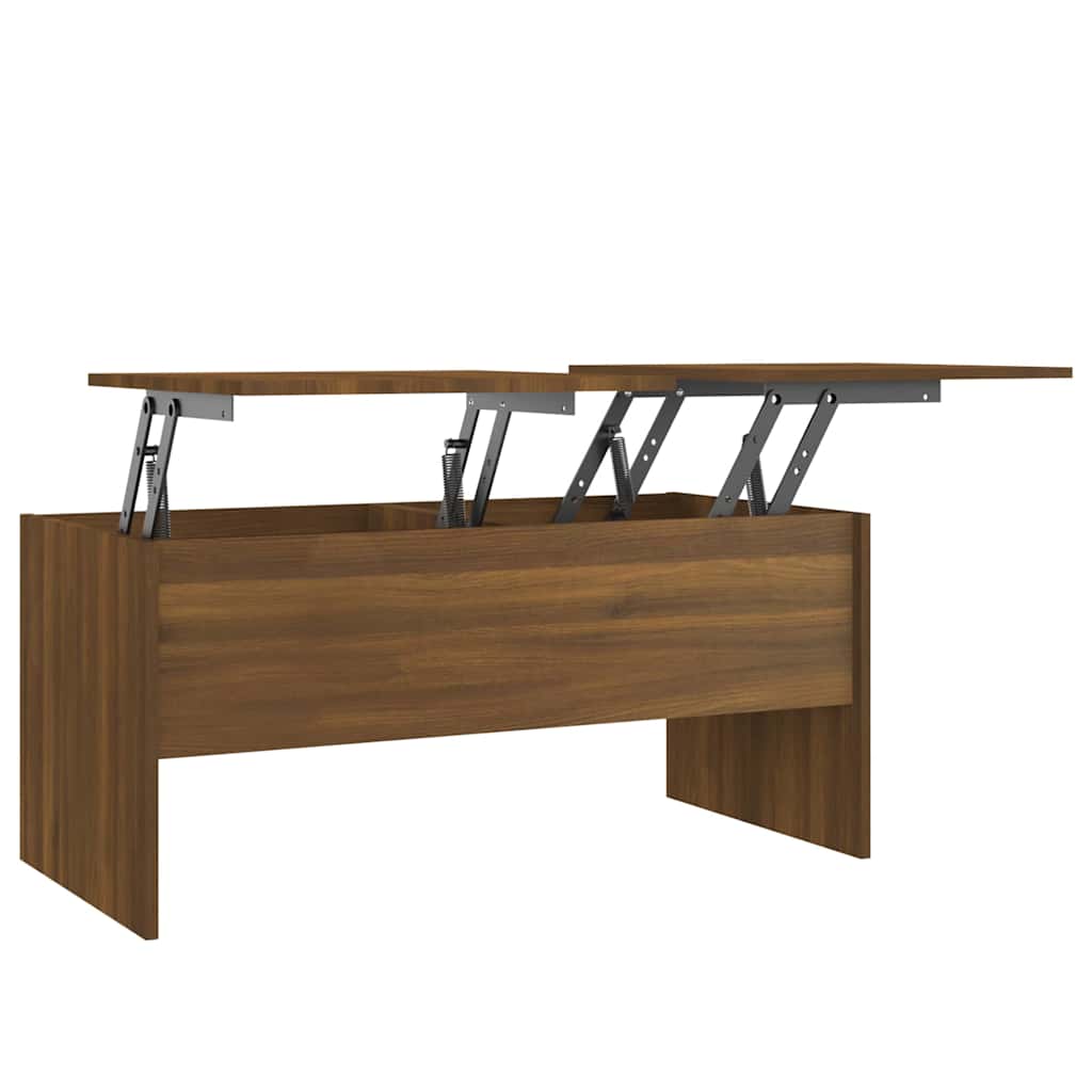 Coffee Table Brown Oak 102x50,5x46,5 cm Engineered Wood