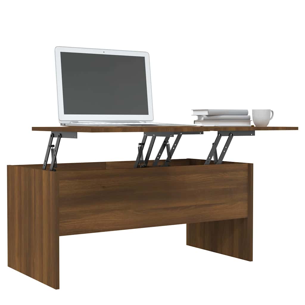 Coffee Table Brown Oak 102x50,5x46,5 cm Engineered Wood