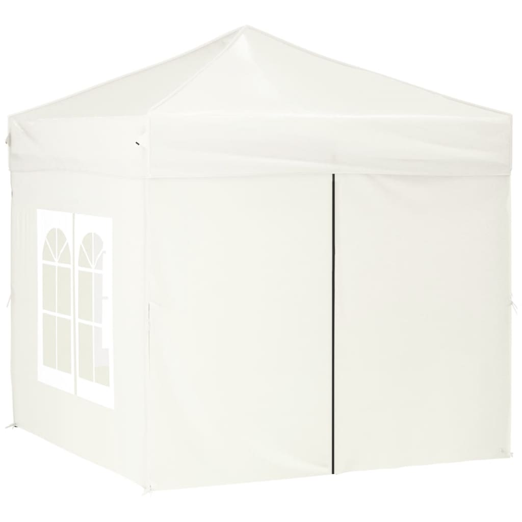 Opvouwbare Partytent met Zijwanden Creme 2x2m