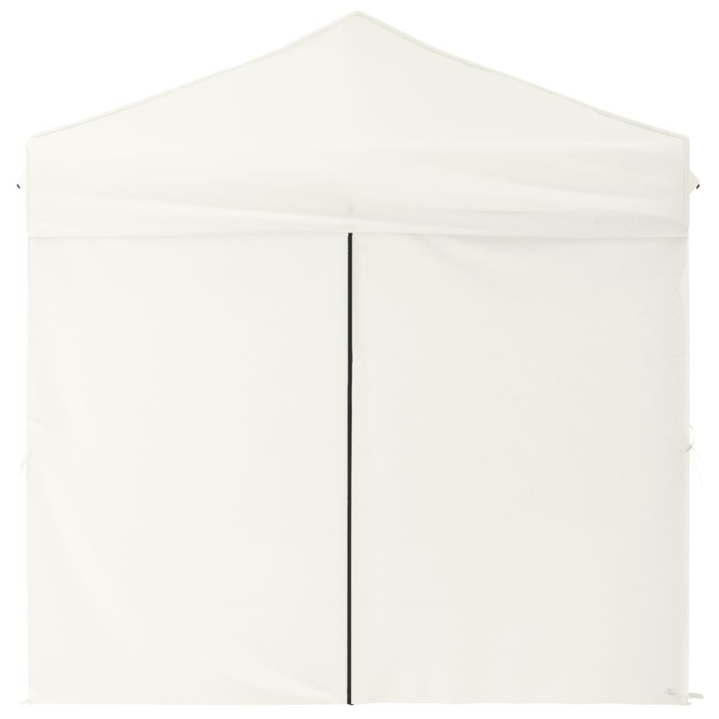 vidaXL Folding Party Tent with Sidewalls Cream 2x2 m