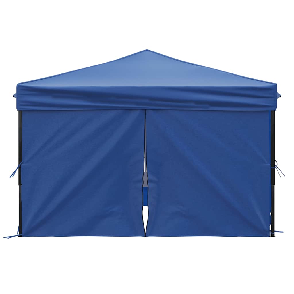 Folding Party Tent with Sidewalls Blue 3x3 m