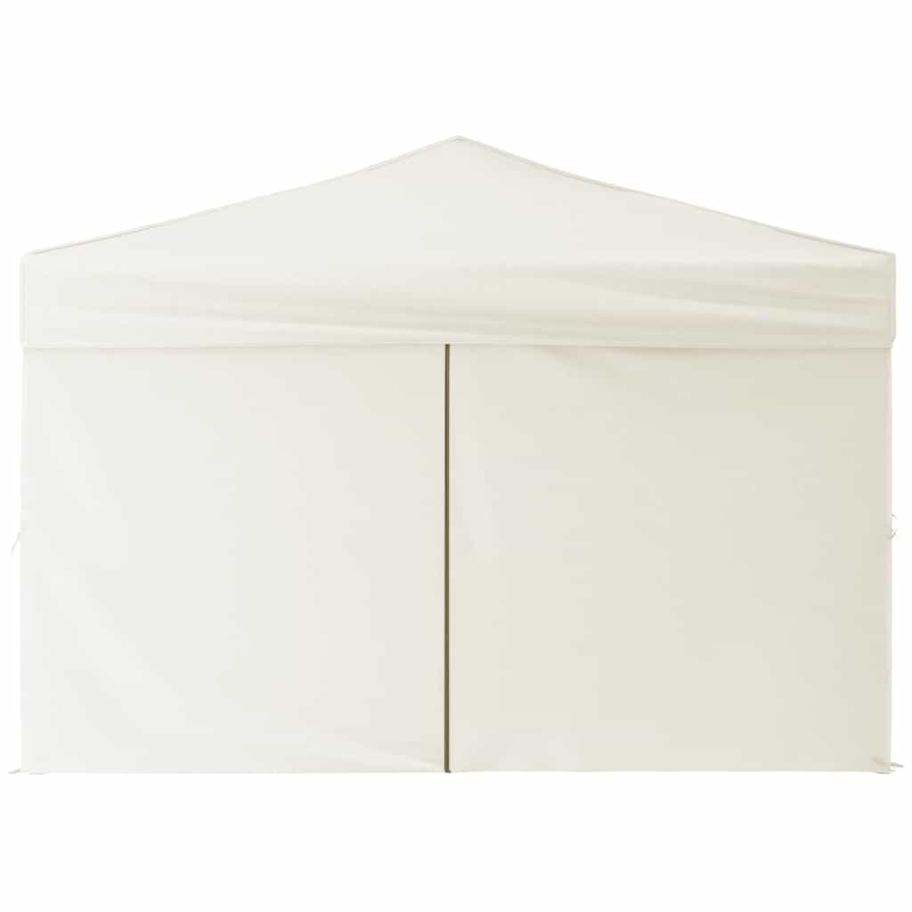 Folding Party Tent with Sidewalls Cream 3x3 m