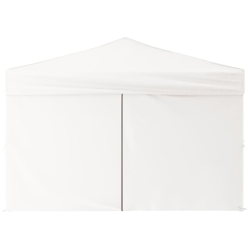 vidaXL Folding Party Tent with Sidewalls White 3x3 m