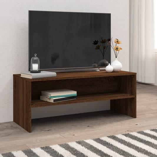 vidaXL TV Cabinet Brown Oak 100x40x40 cm Engineered Wood