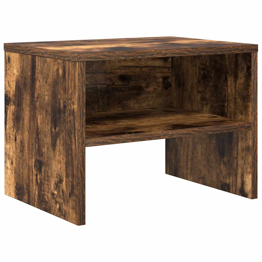 Bedside Cabinet Smoked Oak 40x30x30 cm Engineered Wood