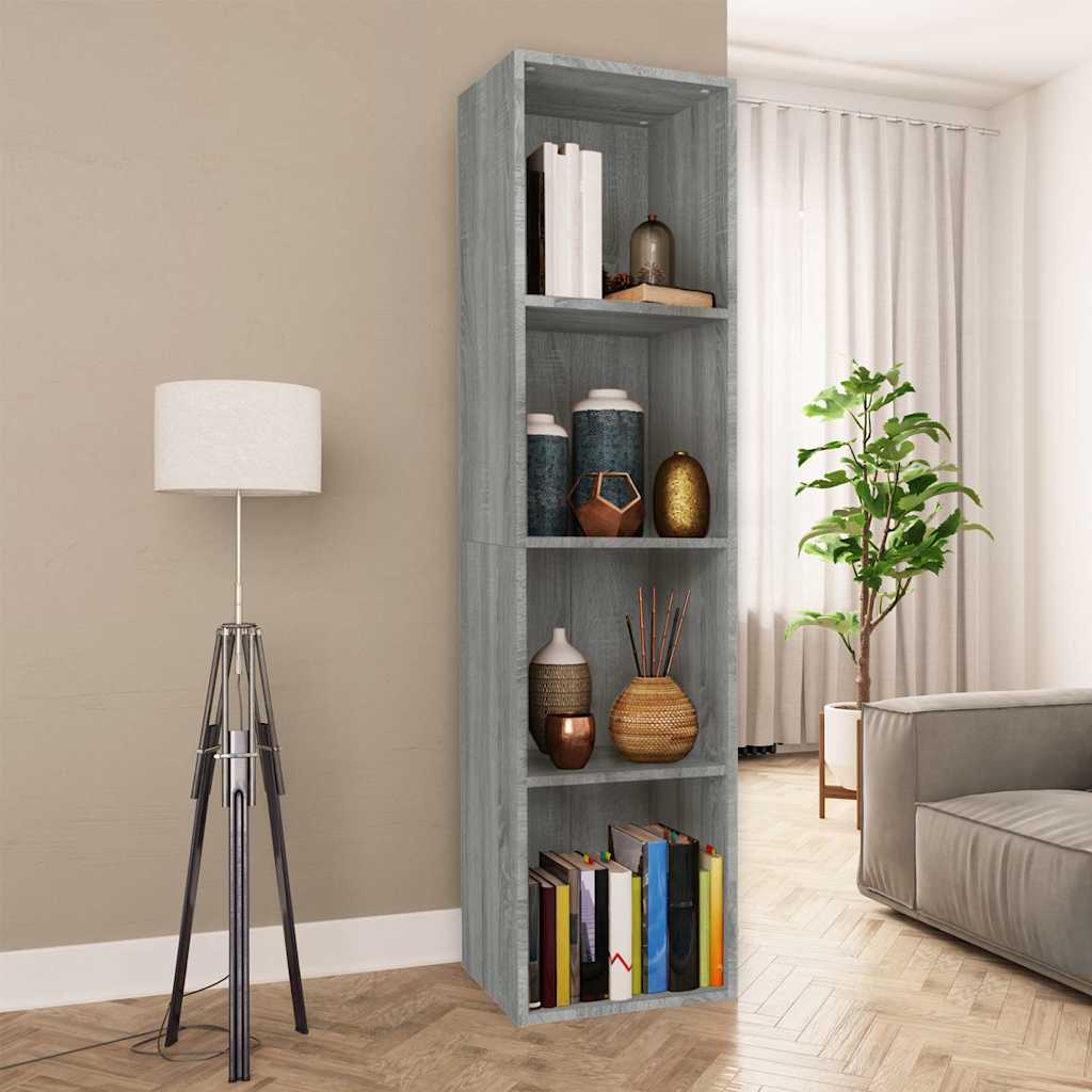 Book Cabinet/TV Cabinet Grey Sonoma 36x30x143cm Engineered Wood