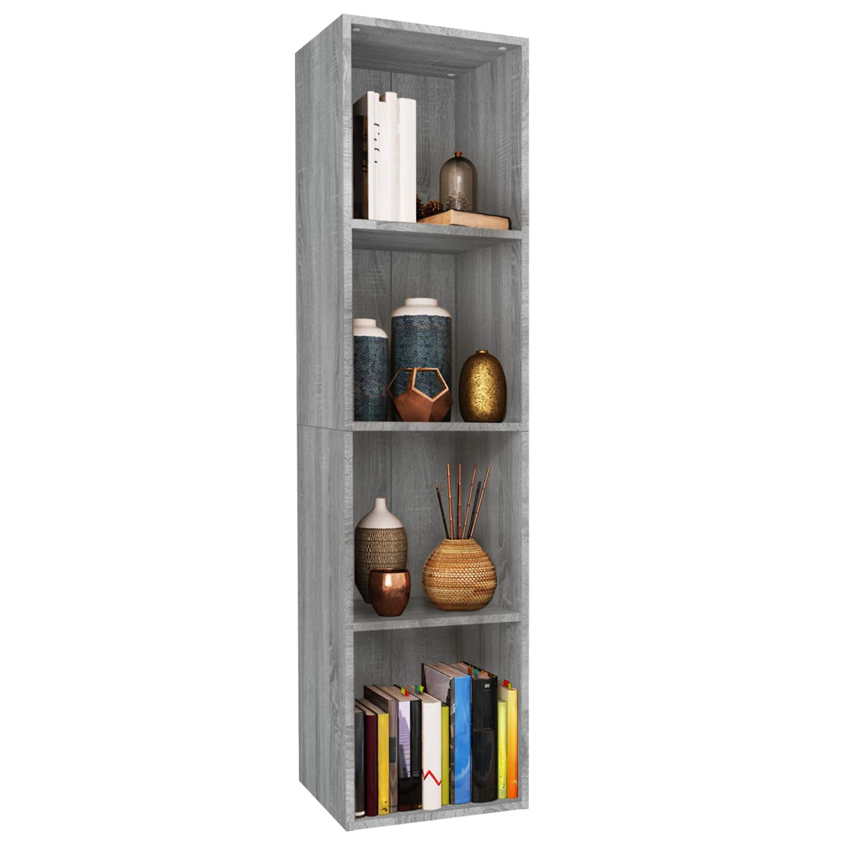 Book Cabinet/TV Cabinet Grey Sonoma 36x30x143cm Engineered Wood